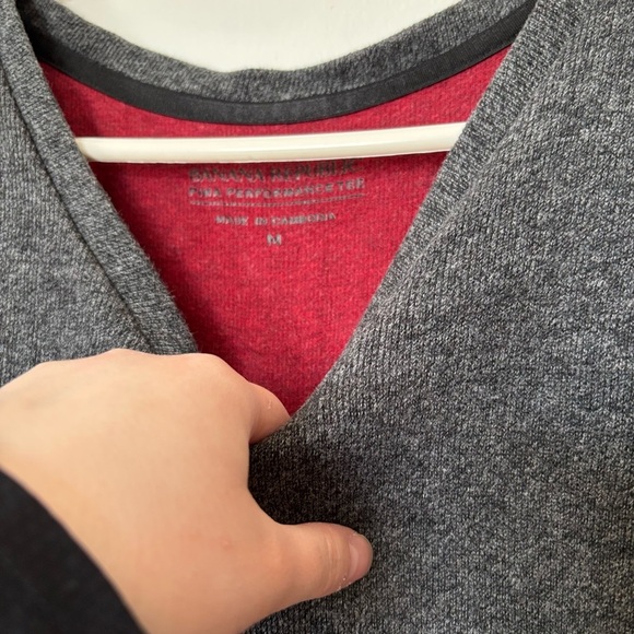 🎉4/30$🎉 Banana Republic Gray V-Neck Oversized Sweater – Medium 🌫️ - Picture 2 of 4